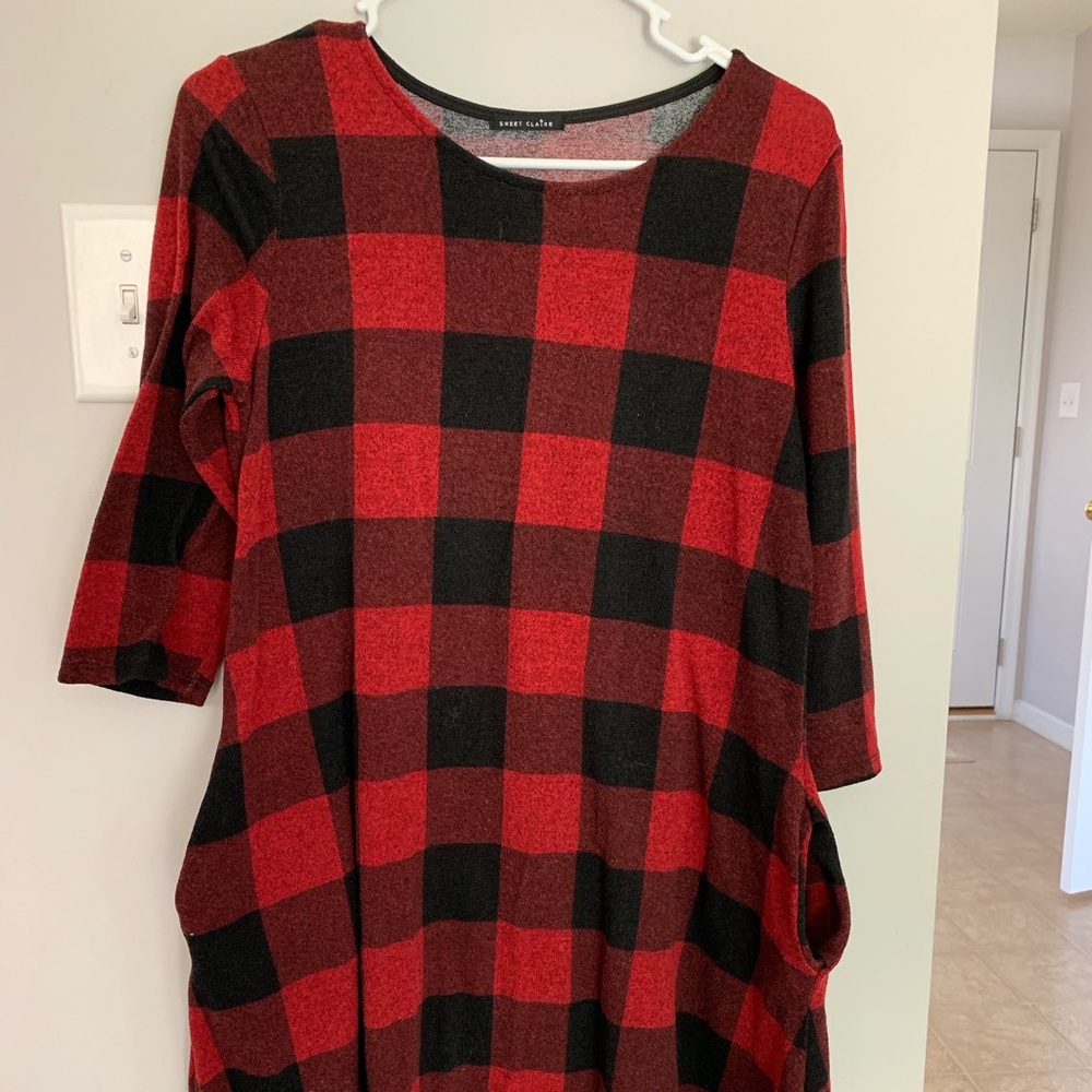 Large Buffalo Plaid Tunic / Dress